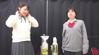 DLFF-617 02 A battle of school girls begins! The rules are simple. The first to fill the specified container with pee wins