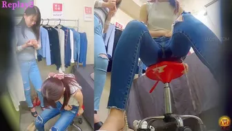 DLEE-721 02 Women’s clothing store hidden camera: jeans soaking wet due to pee leakage, JAV Collection, PissRIP