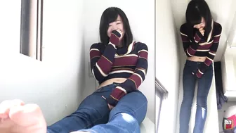 DLJG-340 02 Cute girls telling shameful omorashi stories and peeing themselves on camera