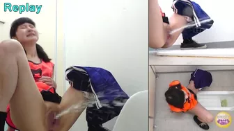 DLSL-332 01 Peeing pleasures in the toilet of women?s athlete club! Hard piss streams released with great power and momentum, JAV Collection, PissRIP