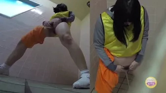 DLSL-082 02 Schoolgirls club activities Leaking or urinating in front of a sealed toilet, JAV Collection, PissRIP