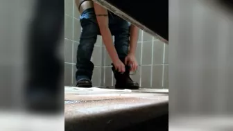 she has to change her shorts and tampon, Voyeur Collection, PissRIP